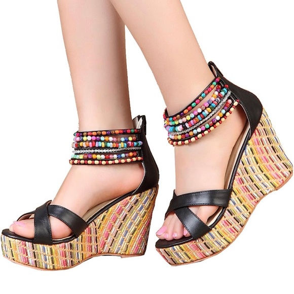 NWOT CUTE women’s wedges size 7.5 - Picture 1 of 5